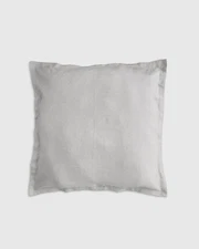 Quince European Linen Euro Sham Light Grey Bedding