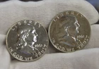 (2) 1961 US Franklin 50C Proof Nice Coin