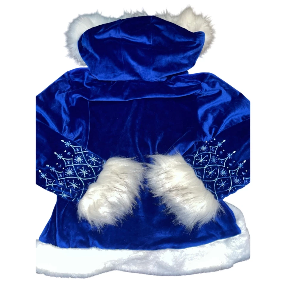 RARA Chaqueta con Capucha Disney Frozen Broadway Musical Elsa Piel Azul Cremallera  Foto 4 de 4