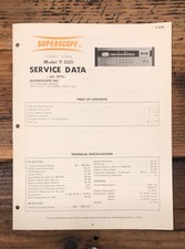 Superscope T-220 Tuner  Service Manual *Original*