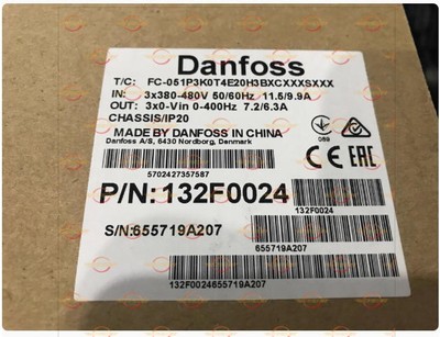 1PCS New Danfoss 132F0024 FC-051P3K0T4E20H3BXCXXXSXXX Inverter