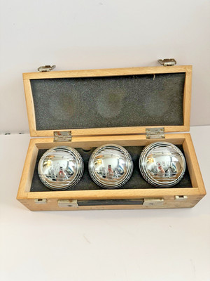 Obut Match Stainless Petanque balls Set of 3, 618 Grams Each French Boules boxed