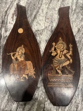 Vintage Indian Marquetry Inlayed Wall Art