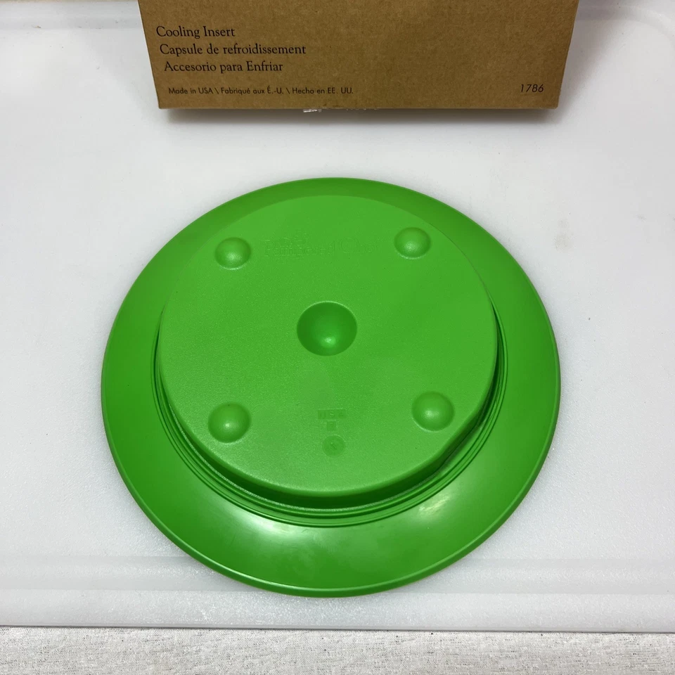 Inserto de enfriamiento The Pampered Chef 1786 hecho en EE. UU. verde brillante Foto 4 de 4