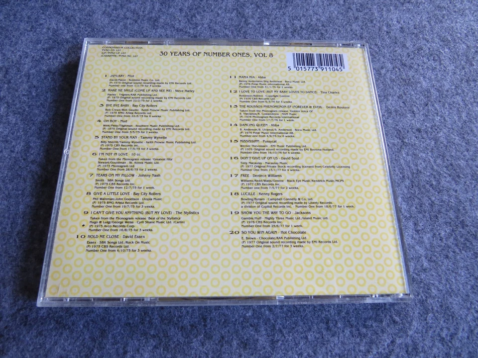 Various Artists - 30 Years of number 1's  Vol. 8 ( 1989 ) incl. Pussycat, ABBA, - Bild 2 von 3