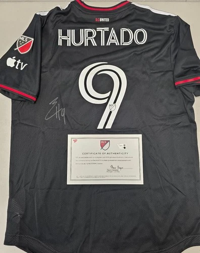 DC United ERIK HURTADO Signed Match Game Used 2023 Season Soccer Jersey
