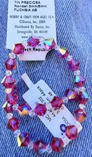 Preciosa Crystal Bicone Beads Crystal Fuchsia AB 3-6mm 7 Stand