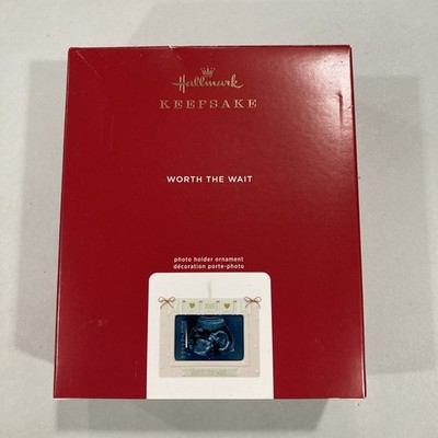 2020 Hallmark Worth The Wait Keepsake Photo Holder Ornament NEW Box Damage