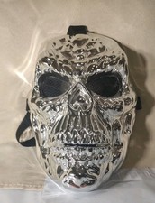 Halloween Mask Skull Face Silver Skeleton Mask Plastic Mask