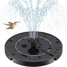 Solar Fountain for Bird Bath, Solar Water Fountain with Multiple Nozzles  Fi...