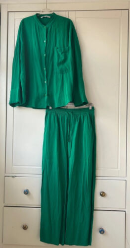 Zara Apple green CO ORD Trousers (M) & Shirt M Co Ord Set. Size M - Picture 3 of 8
