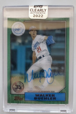2022 Topps Clearly Authentic Walker Buehler Green Auto 44/99 SP Dodgers