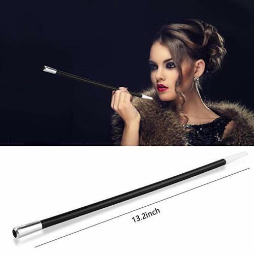 W-R3-1 Deluxe Ladies 1920s Roaring 20s Flapper Gatsby Costume Sequins Black/Gold - Foto 13 di 24