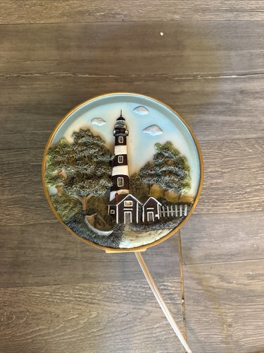 Lampe de table scène veilleuse phare Bodie Island NC décoration nautique - FONCTIONNE