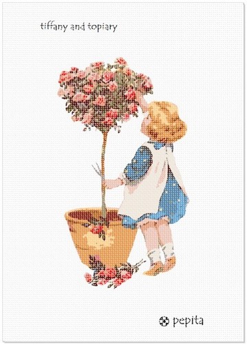 Tiffany and Topiary Needlepoint Canvas (Vintage/Floral/Flower/Nature) - Picture 2 of 2