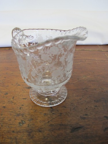 CAMBRIDGE ROSE POINT ETCHED CREAMER GADROON 3500/14 - Picture 8 of 9