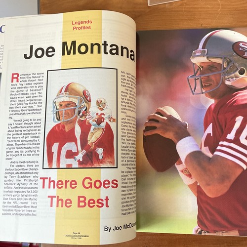 Rivista memorabilia sportiva Joe Montana Legends 1990 2° anniversario da collezione - Foto 3 di 6