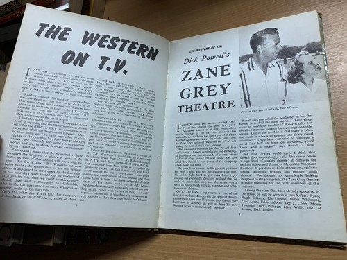 1958 "THE WESTERN FILM AND TV ANNUAL" ILLUSTRATED LARGE HARDBACK BOOK (P4) - Picture 9 of 22