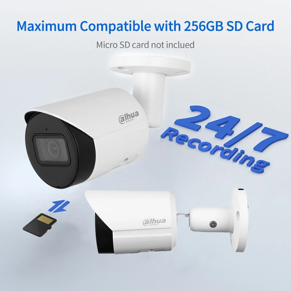 Dahua 4MP IPC-HFW2441S-S WizSense Bullet SMD Plus IP IR POE Camera Built in MIC - Image 3 of 4