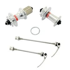 NOVATEC D791SB + D792SB MTB 32 Hole Disc Hubs w/ Skewers ,1 Pair,Silver