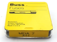Pack of 5 Bussmann MDA7 250 Volt 7 Amp Slow Blow Ceramic Fuses 1/4" x 1-1/4"