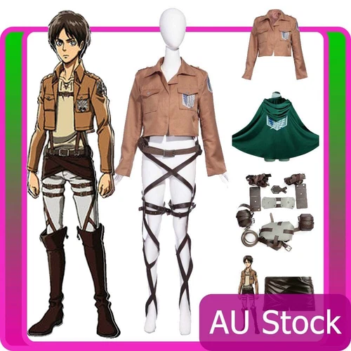 Adult Attack on Titan Costume Set Jacket Cape Belt Shingeki No Kyojin Cosplay