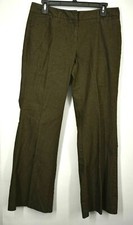 New York Company Women Brown Chino Straight Leg Stretch Business Dress Pants 8