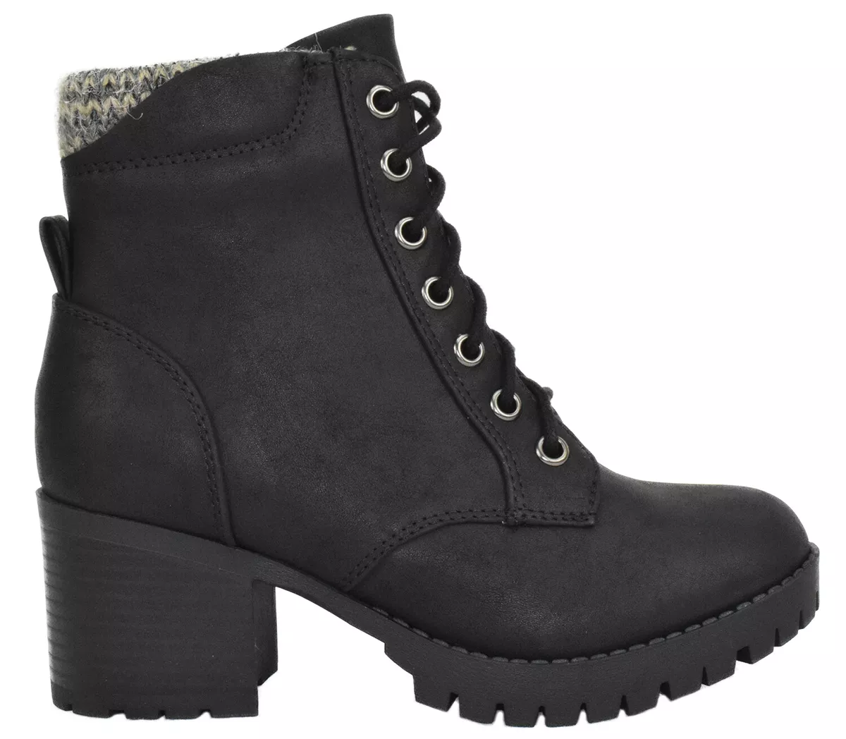 High heeled hotsell combat booties