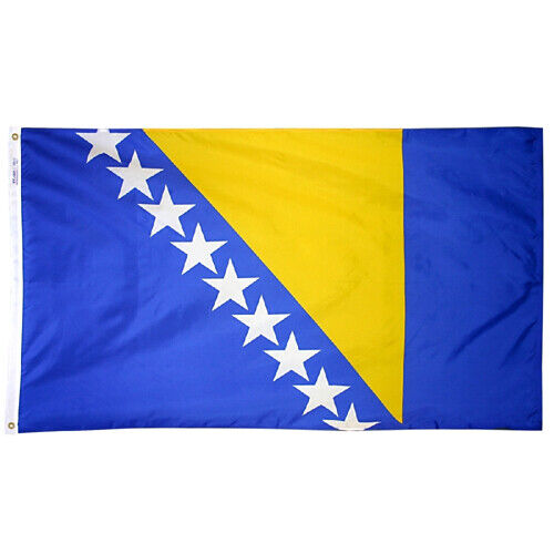 Bosnia Indoor Outdoor Parade Color Guard Dyed Nylon Flag All Larger Sizes - Picture 4 of 6