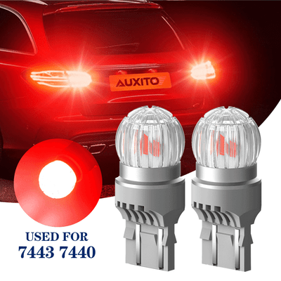 2X 7443 7440 Red LED Car Tail Brake Stop Signal Bulb High Power Lights 2400LM US 2X 7443 7440 Red LED Car Tail Brake Stop Signal Bulb High Power Lights 2400LM US
