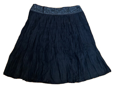 BCBG Max Azria Womens Skirt Full A Line silk Peasant Beaded