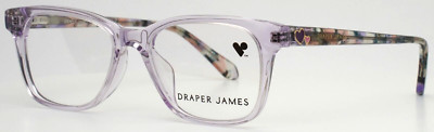 DRAPER JAMES DJ1009 516 Lilac Girls Kids Rectangle Eyeglasses 47-15-130 B:35