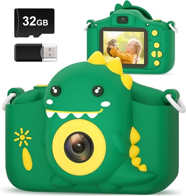 Kinderkamera 20MP Kinder Digital Dual Lens Kamera mit Silikonhülle 2,0'' Bildschirm