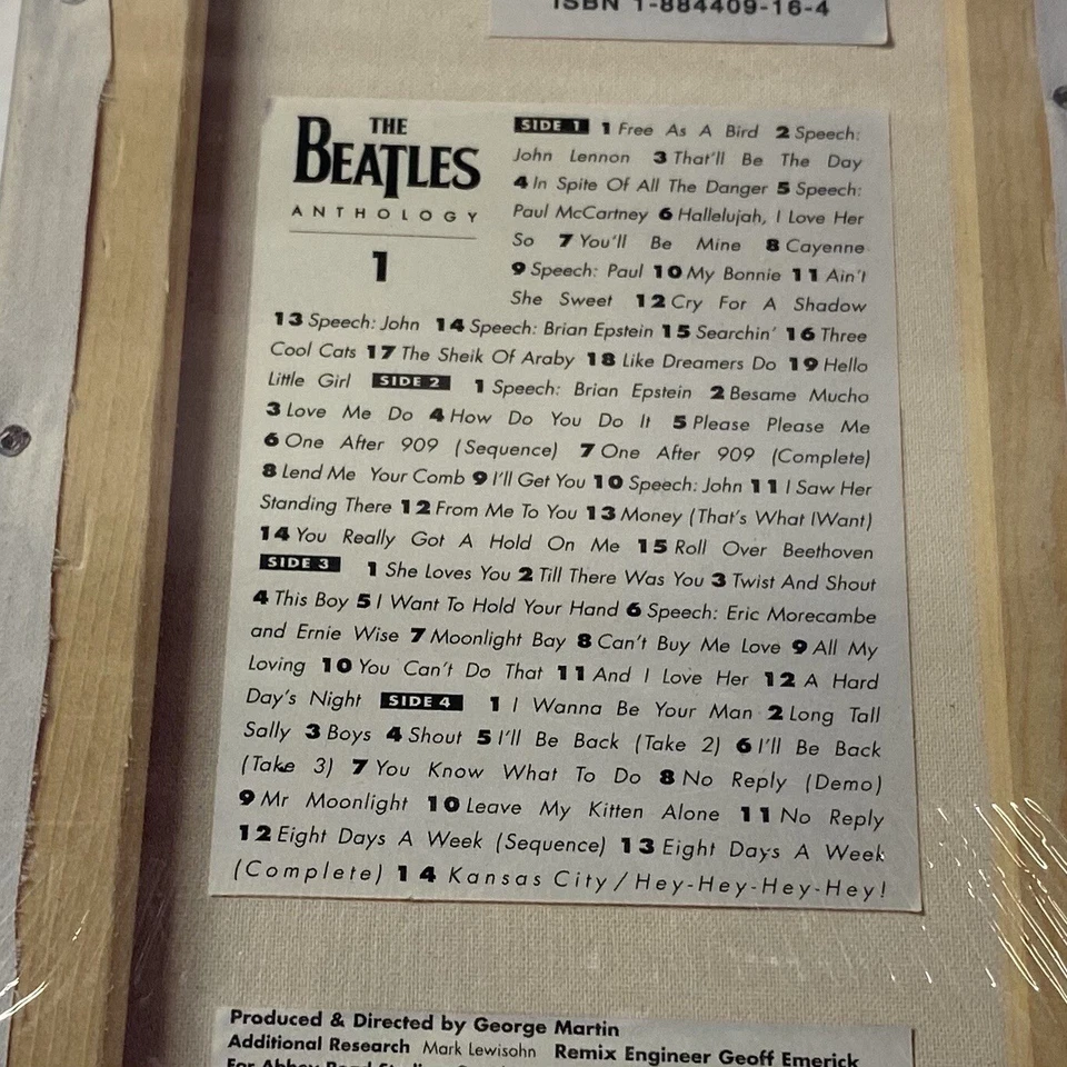 The Beatles антология 1 двойной кассеты длинный бокс-сет новый запечатанный винтажный 1995 - Изображение 3 из 3