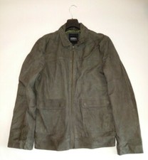 Barneys Originals Leather Jacket Green Size L (130423)