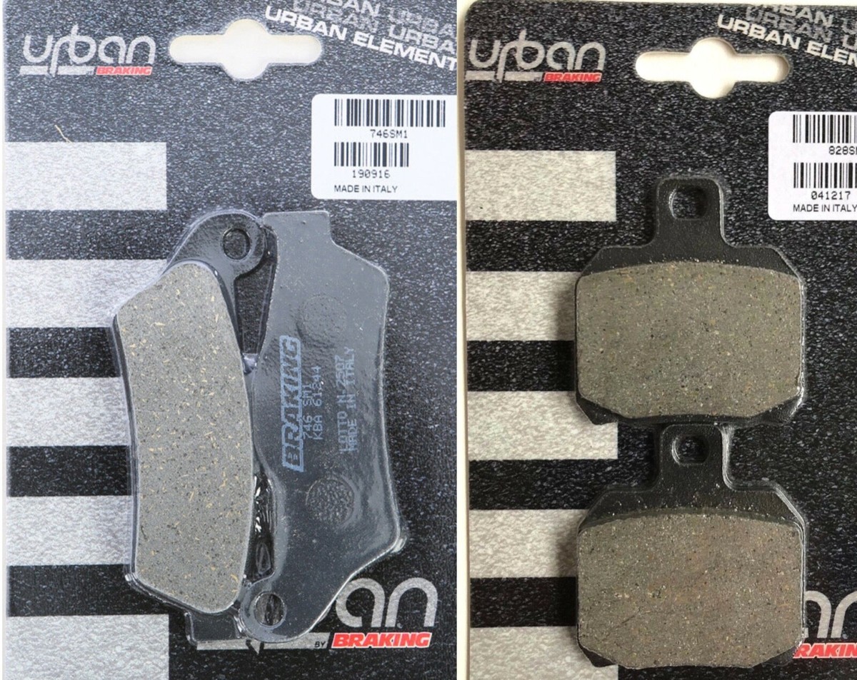 Pastiglie Freno Accossato Per Suzuki Burgman UH 150 | Set Di 2 | Mescola Organica | 2004-2006 | 93.9x36.5x7.6 Mm - Foto 9