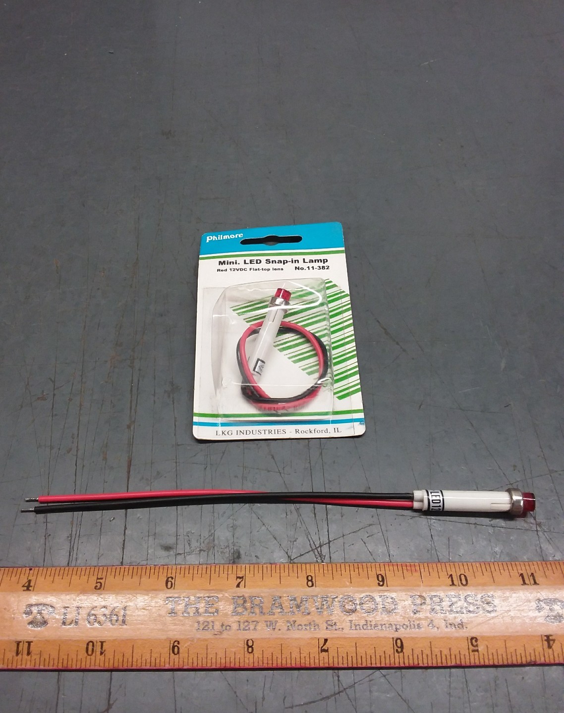 2/PACK of Philmore 11-382 LED Red Indicator Lights. 12VDC.