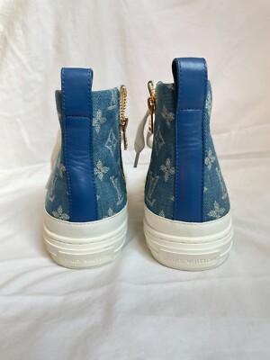 Louis Vuitton High-Top Denim Monogram Stellar Sneakers 41 IT  display picture 2