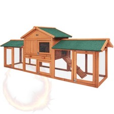 i.Pet Rabbit Hutch Hutches Large Metal Run Wooden Cage Chicken Coop Guinea Pig