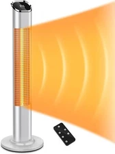 Ecotronic Electric Patio Heater, 1500W/750W Infrared Radiant Heater with Remote,