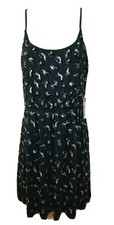 Express Women Size S Sequin Black Fit & Flare Party Dress  Spaghetti Strap 