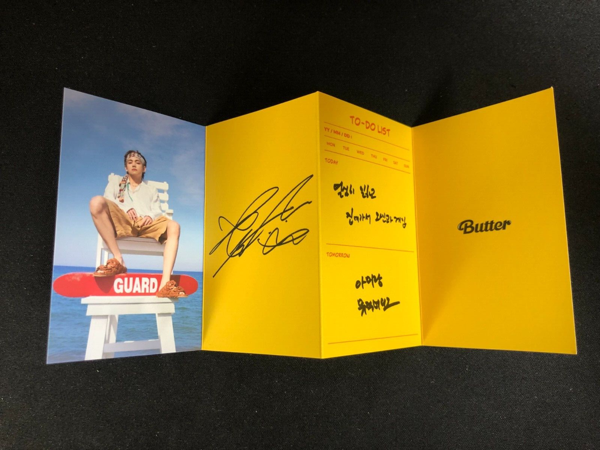 BTS Butter Album Official V Message From Card Official