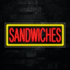 Sandwiches LED Neon Sign 30"L x 12"H #30715
