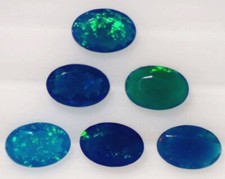 DARK BLUE GREEN OPAL 8.00 x 6.00 MM OVAL CUT SOLD PER STONE F-295