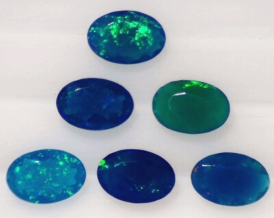 DARK BLUE GREEN OPAL x MM OVAL CUT SOLD PER STONE F-295
