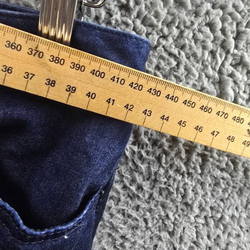 Jeanswest Womens Pencil Skirt Size 14 Blue Stretch Denim Front Slit Pockets - Picture 5 of 13