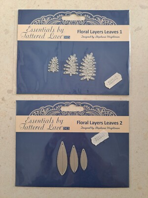 Essentials by TATTERED LACE Blumen Schichten Blätter 1 & 2 Metallformen Brandneu in Verpackung