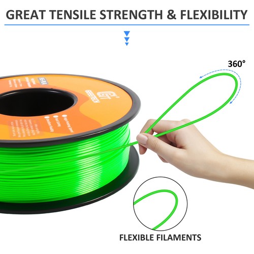 Geeetech 3D Printer Filament HS-PLA 1kg 1.75mm Green High Speed Printing PLA US - Picture 5 of 10