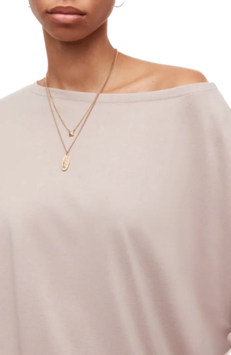 All Saints Rita T-shirt Designer Long Sleeve Drop Shoulder Detail Tee Top New - Picture 23 of 24