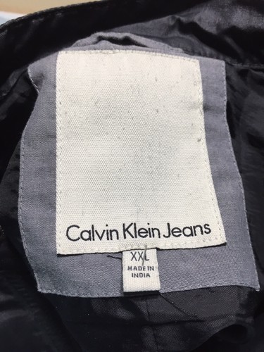 Calvin Klein Men’s Black Nylon/Poly Zip-front Motorcycle Style Jacket XXL - Picture 4 of 4